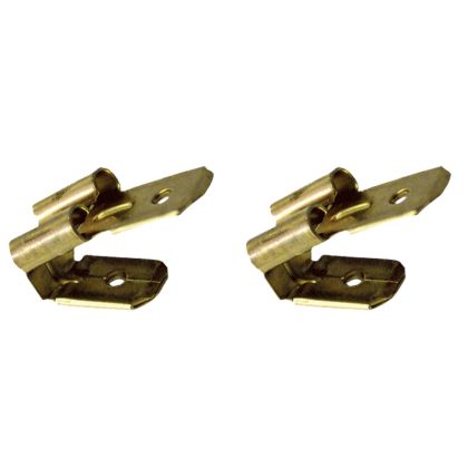 TRACON CSEL Szigeteletlen rátolható csatlakozó csap+hüvely, sárgaréz 6,3×0,8mm, 1-2,5mm2