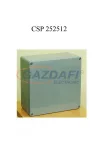 CSATÁRI PLAST CSP252512 poliészter doboz, üres, 250x250x120mm, IP65 szürke, halogénmentes