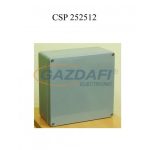   CSATÁRI PLAST CSP252512 poliészter doboz, üres, 250x250x120mm, IP65 szürke, halogénmentes