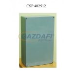   CSATÁRI PLAST CSP402512 poliészter doboz, üres, 400x250x120mm, IP 65 szürke, halogénmentes