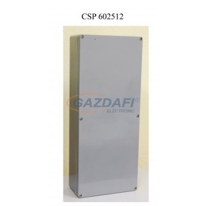   CSATÁRI PLAST CSP602512 poliészter doboz, üres, 600x250x120mm, IP 65 szürke, halogénmentes
