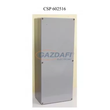 CSATÁRI PLAST CSP602516 poliészter doboz, üres, 600x250x160mm, IP 65 szürke, halogénmentes