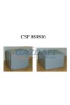 CSATÁRI PLAST CSP080806 poliészter doboz, üres, 80x80x60mm, IP 65 fekete, halogénmentes