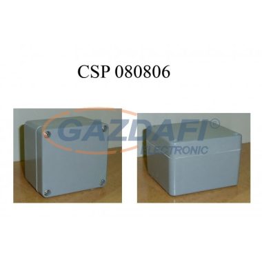 CSATÁRI PLAST CSP080806 poliészter doboz, üres, 80x80x60mm, IP 65 fekete, halogénmentes