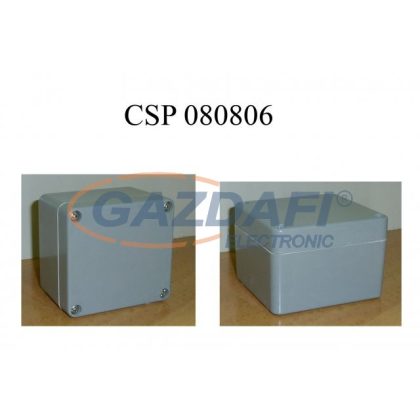   CSATÁRI PLAST CSP080806 poliészter doboz, üres, 80x80x60mm, IP 65 fekete, halogénmentes