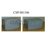   CSATÁRI PLAST CSP081106 poliészter doboz, üres, 80x110x60mm, IP 65 fekete, halogénmentes