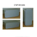   CSATÁRI PLAST CSP081606 poliészter doboz, üres, 80x160x60mm, IP 65 fekete, halogénmentes