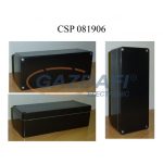   CSATÁRI PLAST CSP081906 poliészter doboz, üres, 80x190x60mm, IP 65 fekete, halogénmentes