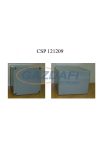 CSATÁRI PLAST CSP121209 poliészter doboz, üres, 120x120x90mm, IP 65 fekete, halogénmentes
