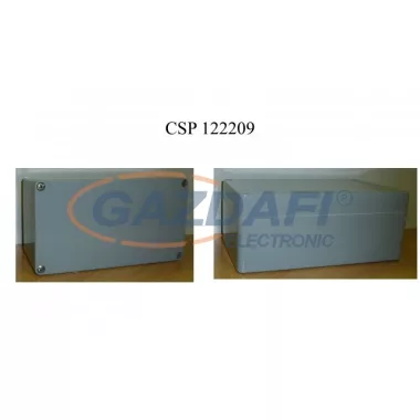 CSATÁRI PLAST CSP122209 poliészter doboz, üres, 120x220x90mm, IP 65 fekete, halogénmentes