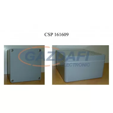 CSATÁRI PLAST CSP161609 poliészter doboz, üres, 160x160x90mm, IP 65 fekete, halogénmentes