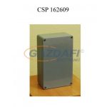   CSATÁRI PLAST CSP162609 poliészter doboz, üres, 160x260x90mm, IP 65 fekete, halogénmentes