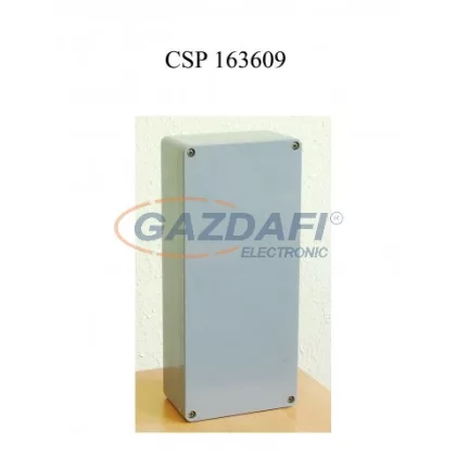   CSATÁRI PLAST CSP163609 poliészter doboz, üres, 160x360x90mm, IP 65 fekete, halogénmentes