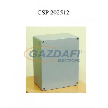 CSATÁRI PLAST CSP202512 poliészter doboz, üres, 200x250x120mm, IP 65 fekete, halogénmentes