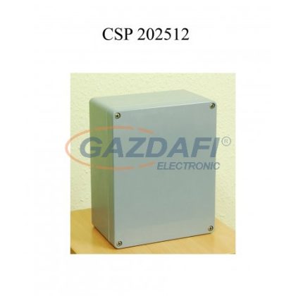   CSATÁRI PLAST CSP202512 poliészter doboz, üres, 200x250x120mm, IP 65 fekete, halogénmentes