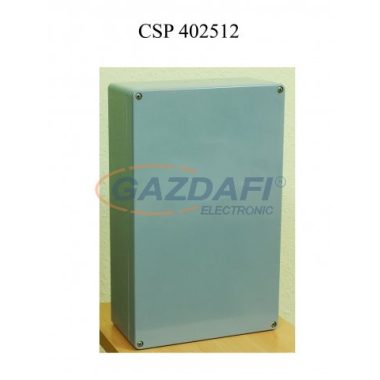 CSATÁRI PLAST CSP402512 poliészter doboz, üres, 400x250x120mm, IP 65 fekete, halogénmentes