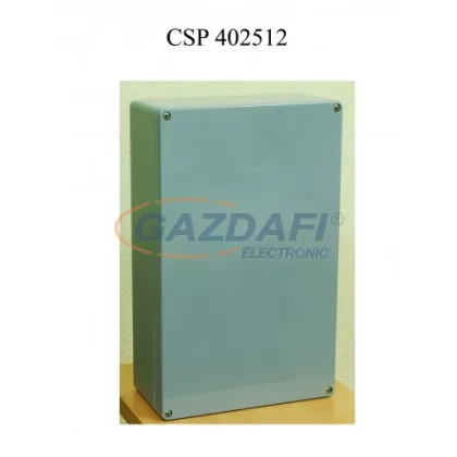   CSATÁRI PLAST CSP402512 poliészter doboz, üres, 400x250x120mm, IP 65 fekete, halogénmentes