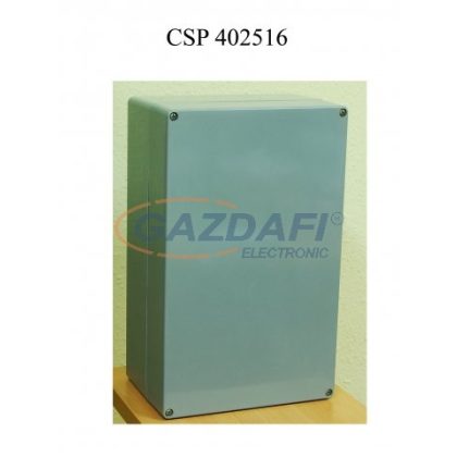   CSATÁRI PLAST CSP402516 poliészter doboz, üres, 400x250x160mm, IP 65 fekete, halogénmentes