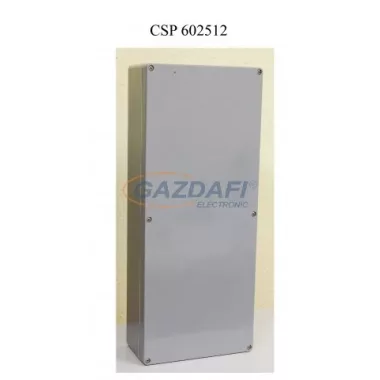 CSATÁRI PLAST CSP602512 poliészter doboz, üres, 600x250x120mm, IP 65 fekete, halogénmentes
