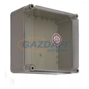 CSATÁRI PLAST PVT 3030ÁF üres doboz, átlátszó fedél, 300x300x170mm