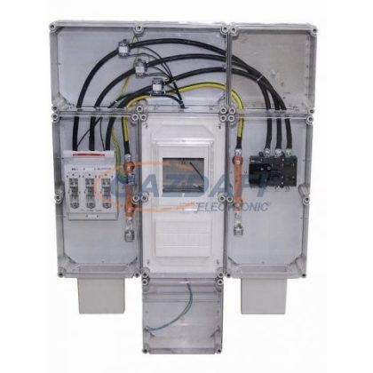   CSATÁRI PLAST PVT 9090 N3x400A áramváltós mérőhely+modem hely, 900x900x170mm