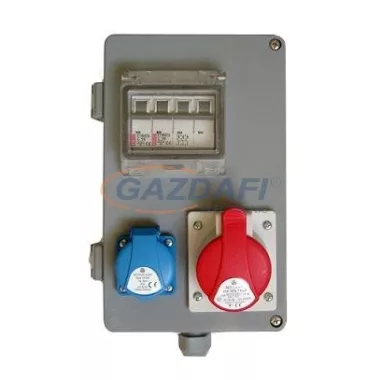 CSATÁRI PLAST CSE 006 1x230V+1x5P16A+km Elosztószekrény, 160x260x90mm