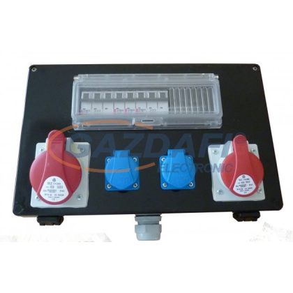   CSATÁRI PLAST CSE 102 2x230V+1x5P16A+1x5P32A+Km Elosztószekrény, 400x250x120mm