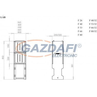 CSATÁRI PLAST JF 40/32 (L) lábazat