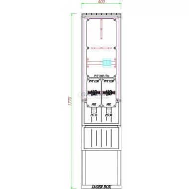 CSATÁRI PLAST PVT K-L 3-Ké, direkt mérőhely, 400x1770x250mm