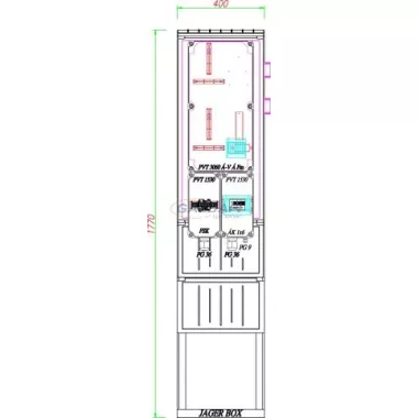 CSATÁRI PLAST PVT K-L 1 ÁVFM Fi, direkt mérőhely, 400x1770x320mm