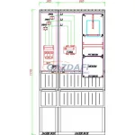   CSATÁRI PLAST PVT-K-L 250T 200/5 ÁV, Áramváltós mérőhely, 930x250mm