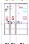 CSATÁRI PLAST PVT K-L 100T-NY, Áramváltós mérőhely, nyitható szerelőlappal, 1060x250mm