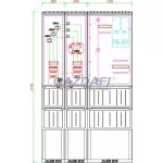   CSATÁRI PLAST PVT K-L 160ST-NY, Áramváltós mérőhely, nyitható szerelőlappal, 1060x250mm