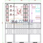   CSATÁRI PLAST PVT K-L 630S2T-NY, Áramváltós mérőhely, nyitható szerelőlappal, 1595x320mm
