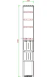 CSATÁRI PLAST PVT K-L 26 FE, Földkábelelosztó szekrény sínezéssel és biztosítósorral, szakaszoló nélkül, 260x1770/250mm CSATÁRI PLAST PVT K-L 26 FE, Földkábelelosztó szekrény sínezéssel és biztosítósorral, szakaszoló nélkül, 260x1770/250mm