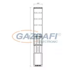   CSATÁRI PLAST PVT-K-L 26 FE, Földkábelelosztó szekrény sínezéssel és biztosítósorral, 1xNH00+3T, 260x1770/250mm