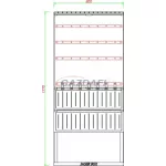   CSATÁRI PLAST PVT K-L 80 FE, Földkábelelosztó szekrény sínezéssel és biztosítósorral, szakaszoló nélkül, 800x1770/250mm