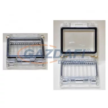 CSATÁRI PLAST 4 modulos ablak, 89x88mm, lakatolható, IP65
