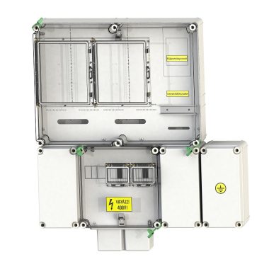 CSATÁRI PLAST PVT 6075 Á-V Fm 80A-K KF fogyasztásmérő szekrény, felületre szerelt kivitel