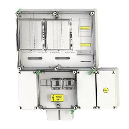   CSATÁRI PLAST PVT 6075 Á-V Fm 80A-K KF fogyasztásmérő szekrény, felületre szerelt kivitel