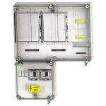   CSATÁRI PLAST PVT 6075 Á-V Fm 80A-SZ Egy felhasználási helyes M63.80A és V63.80A mérés szabadvezetékes, felületre szerelt kivitelbe