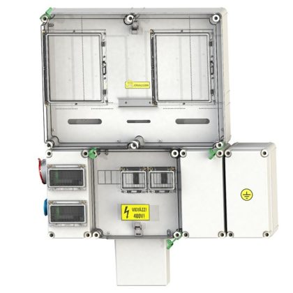   CSATÁRI PLAST PVT 6075 Á-V Fm 80A-SZ 3Fi fogyasztásmérő szekrény, felületre szerelt kivitel