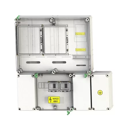   CSATÁRI PLAST PVT 6075 Á-V Fm 80A-SZ KF fogyasztásmérő szekrény, felületre szerelt kivitel