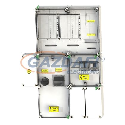   CSATÁRI PLAST PVT Á-V Fm 80A-CSF50 Egy felhasználási helyes M63.80A és V63.80A mérés földkábeles, felületre szerelt kivitelben, csatlakozó főelosztóval