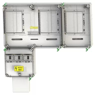 CSATÁRI PLAST PVT 7590 Á-V-H Fm-K Egy felhasználási helyes M63.80A, V32A és H63.80A mérés, földkábeles, felületre szerelt kivitelben