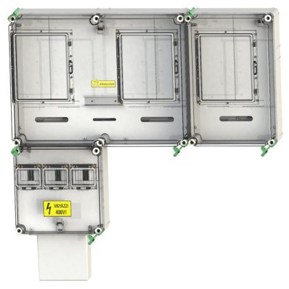   CSATÁRI PLAST PVT 7590 Á-V-H Fm-K Egy felhasználási helyes M63.80A, V32A és H63.80A mérés, földkábeles, felületre szerelt kivitelben