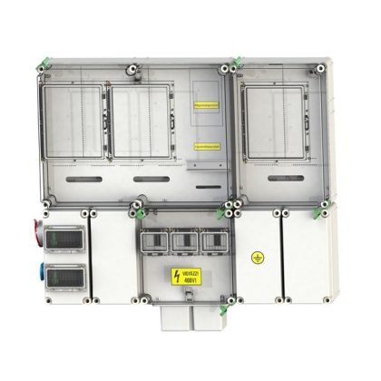   CSATÁRI PLAST PVT 7590 Á-V-H Fm 80A-K KF-3Fi fogyasztásmérő szekrény, felületre szerelt kivitel