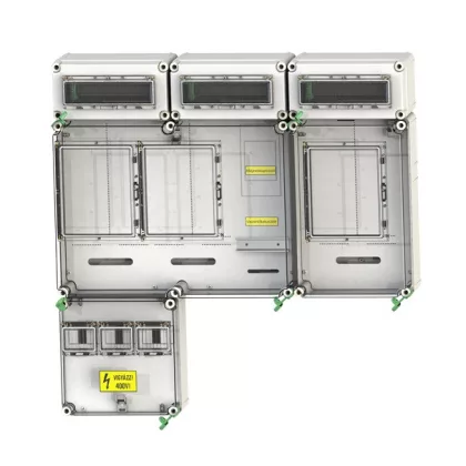   CSATÁRI PLAST PVT 7590 Á-V-H Fm 80A-SZ ÁK fogyasztásmérő szekrény, felületre szerelt kivitel