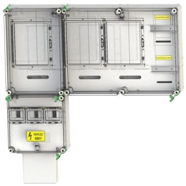 CSATÁRI PLAST PVT 7590 Á-V-Hv Fm-K Egy felhasználási helyes M63.80A, V32A és Hv32A mérés, földkábeles, felületre szerelt kivitelben