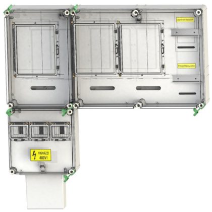   CSATÁRI PLAST PVT 7590 Á-V-Hv Fm-K Egy felhasználási helyes M63.80A, V32A és Hv32A mérés, földkábeles, felületre szerelt kivitelben